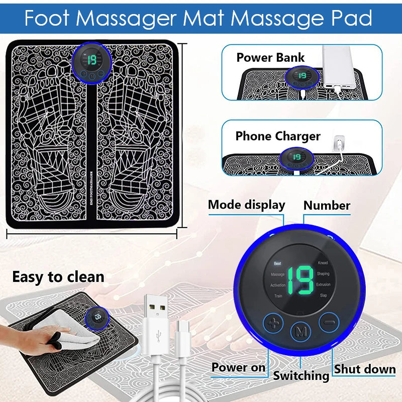 Rolura Electric Foot Massager Pad