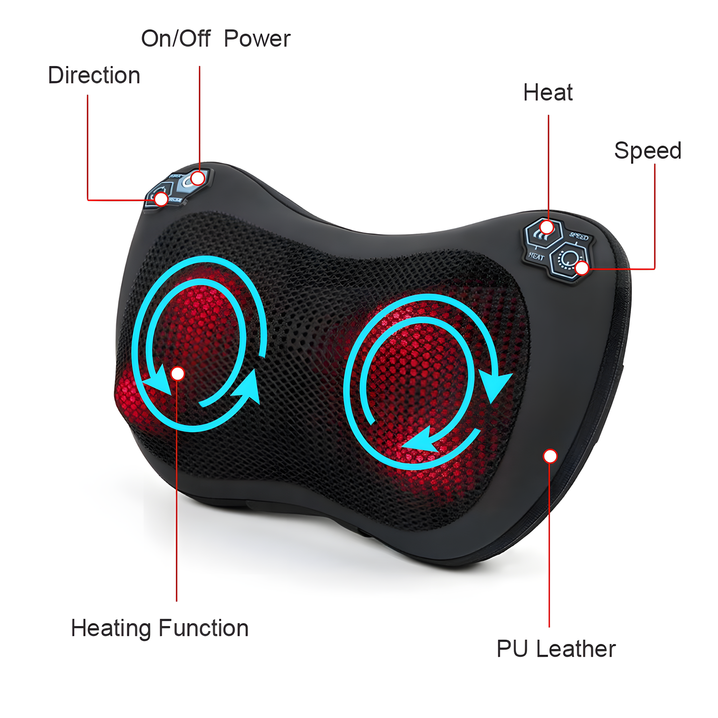 Rolura Heated Massage Pillow